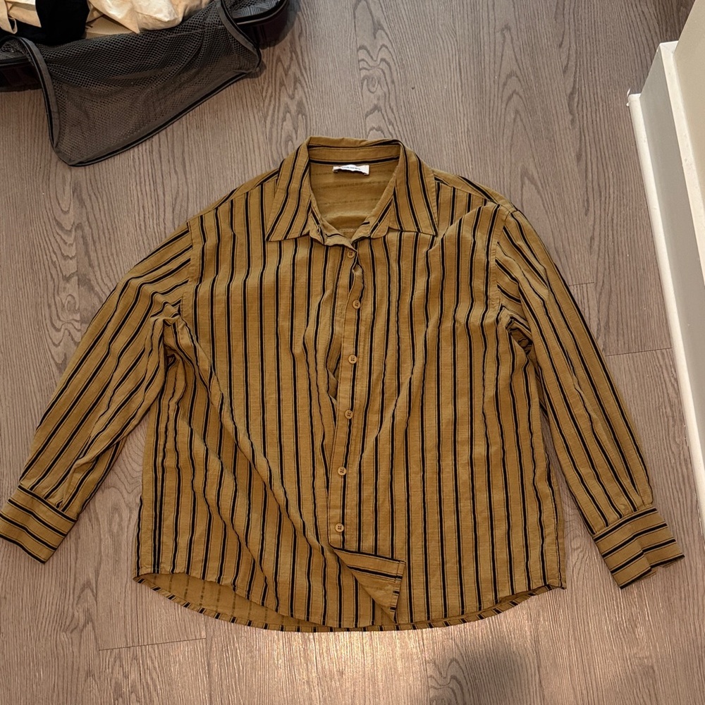 Striped Button-Up Shirt